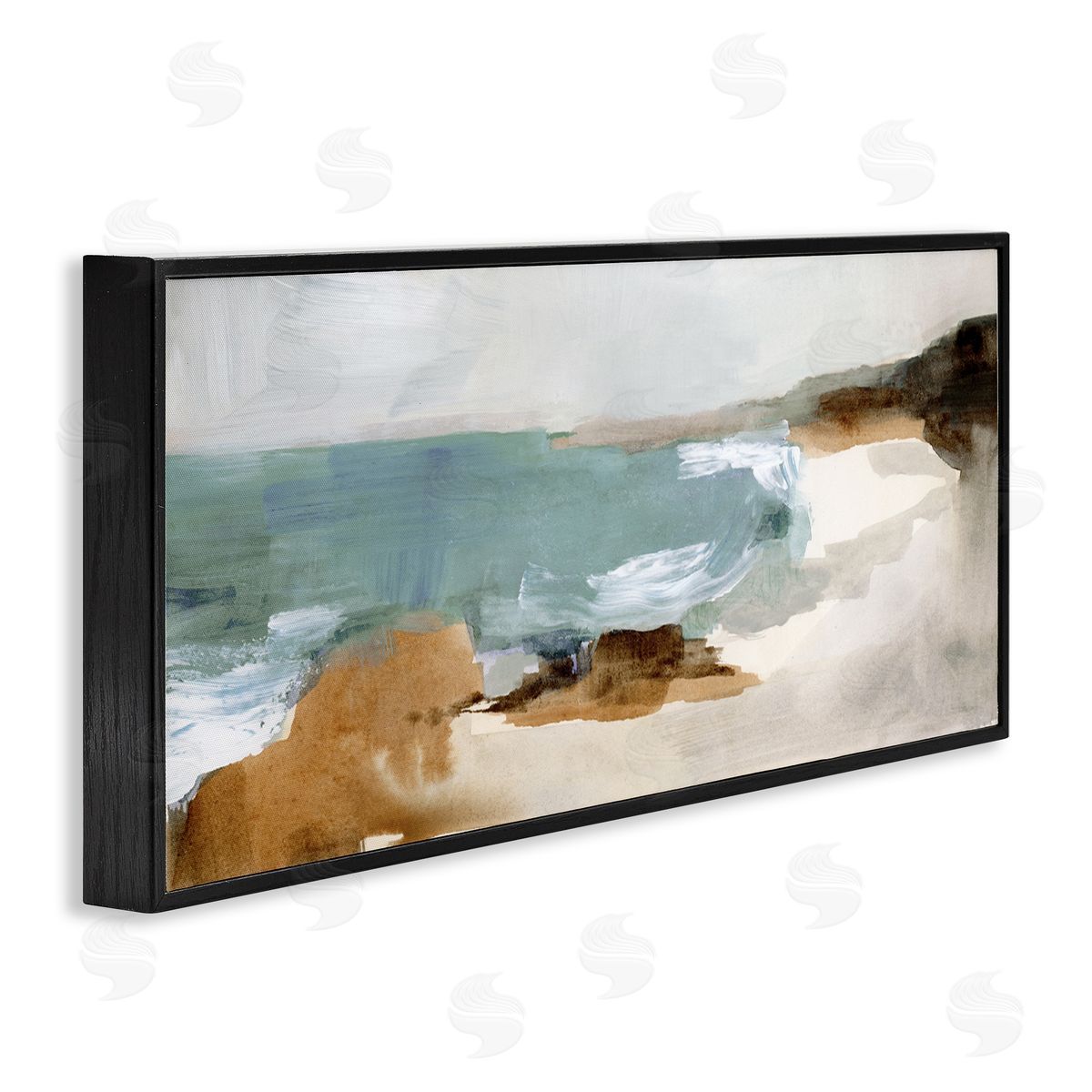 Victoria Barnes Cloudy Grey Beach Landscape Abstraction Crashing Waves