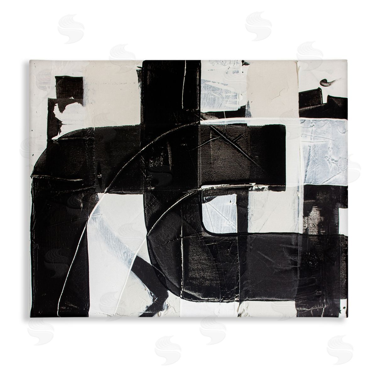 Kent Youngstrom Geometric Black White Abstract Industrial Shapes