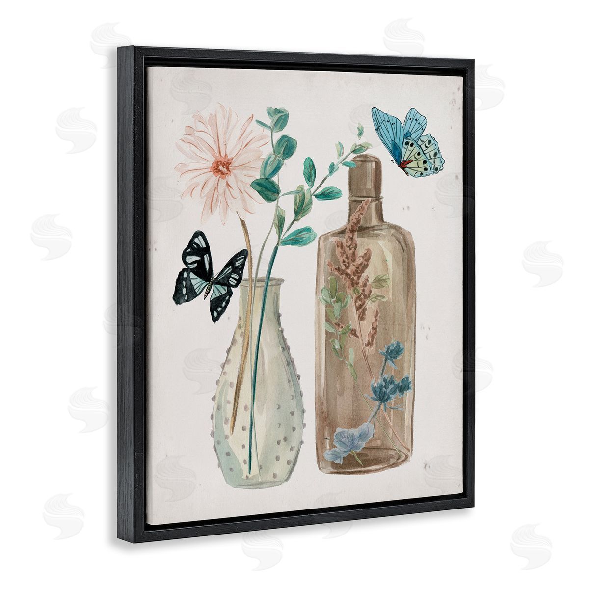 Melissa Wang Butterfly Blooming Floral Jars Tranquil Flower Still-Life 