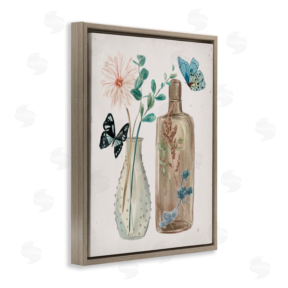 Melissa Wang Butterfly Blooming Floral Jars Tranquil Flower Still-Life 