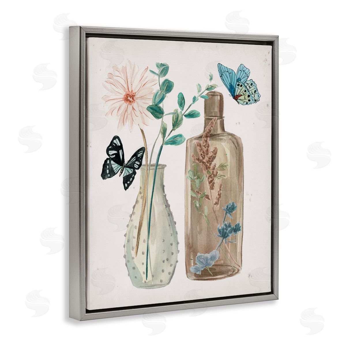 Melissa Wang Butterfly Blooming Floral Jars Tranquil Flower Still-Life 
