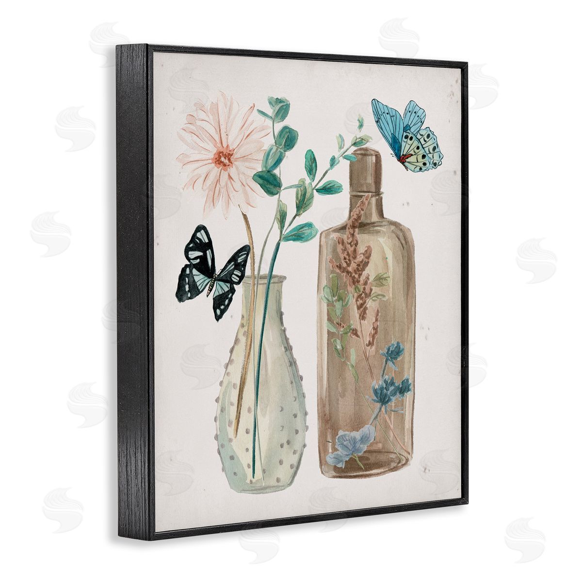 Melissa Wang Butterfly Blooming Floral Jars Tranquil Flower Still-Life 