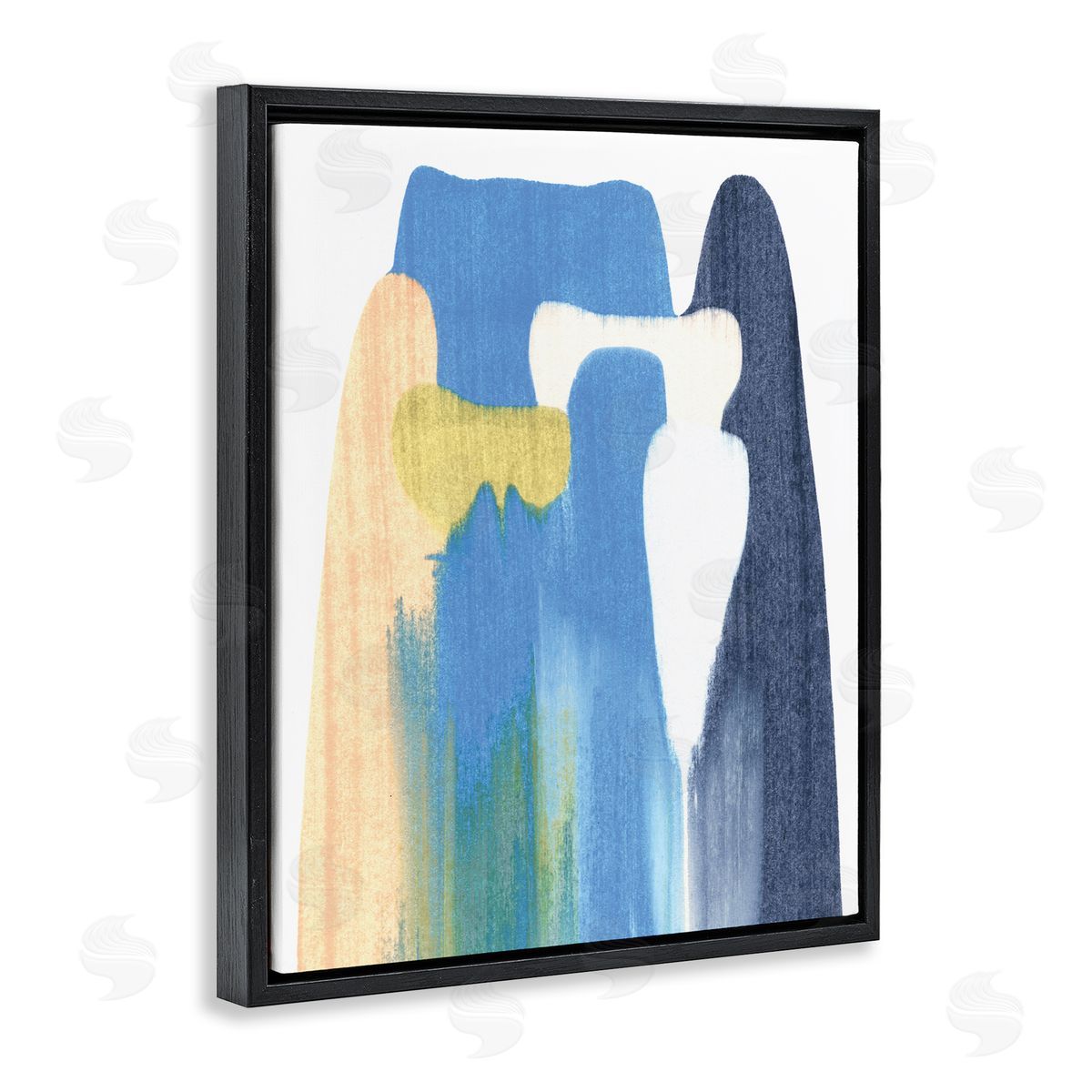 Emma Caroline Abstract Colorful Landslide Blue Beige Falling Movement