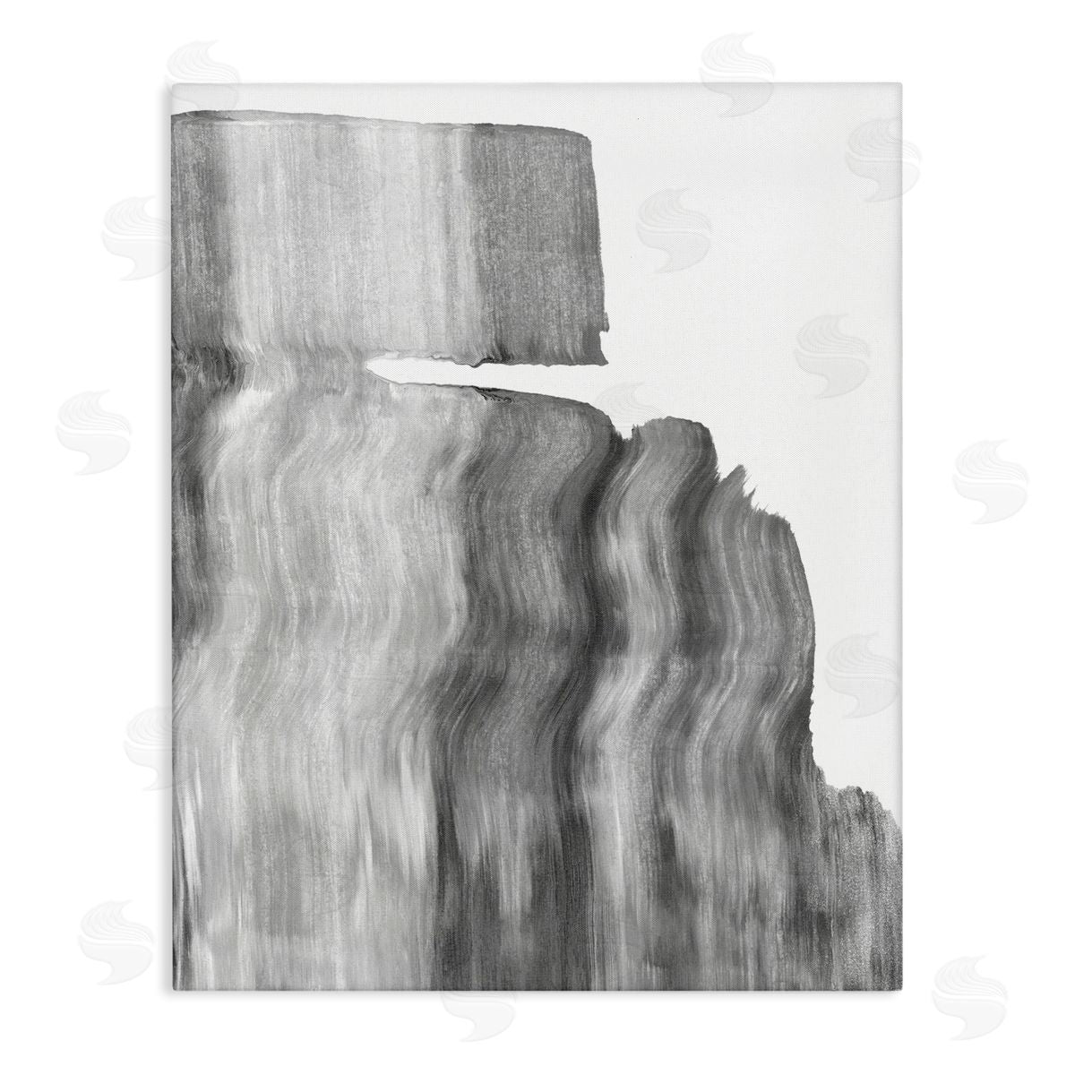 Emma Caroline Static Grey Abstraction Ombre Tone Over White