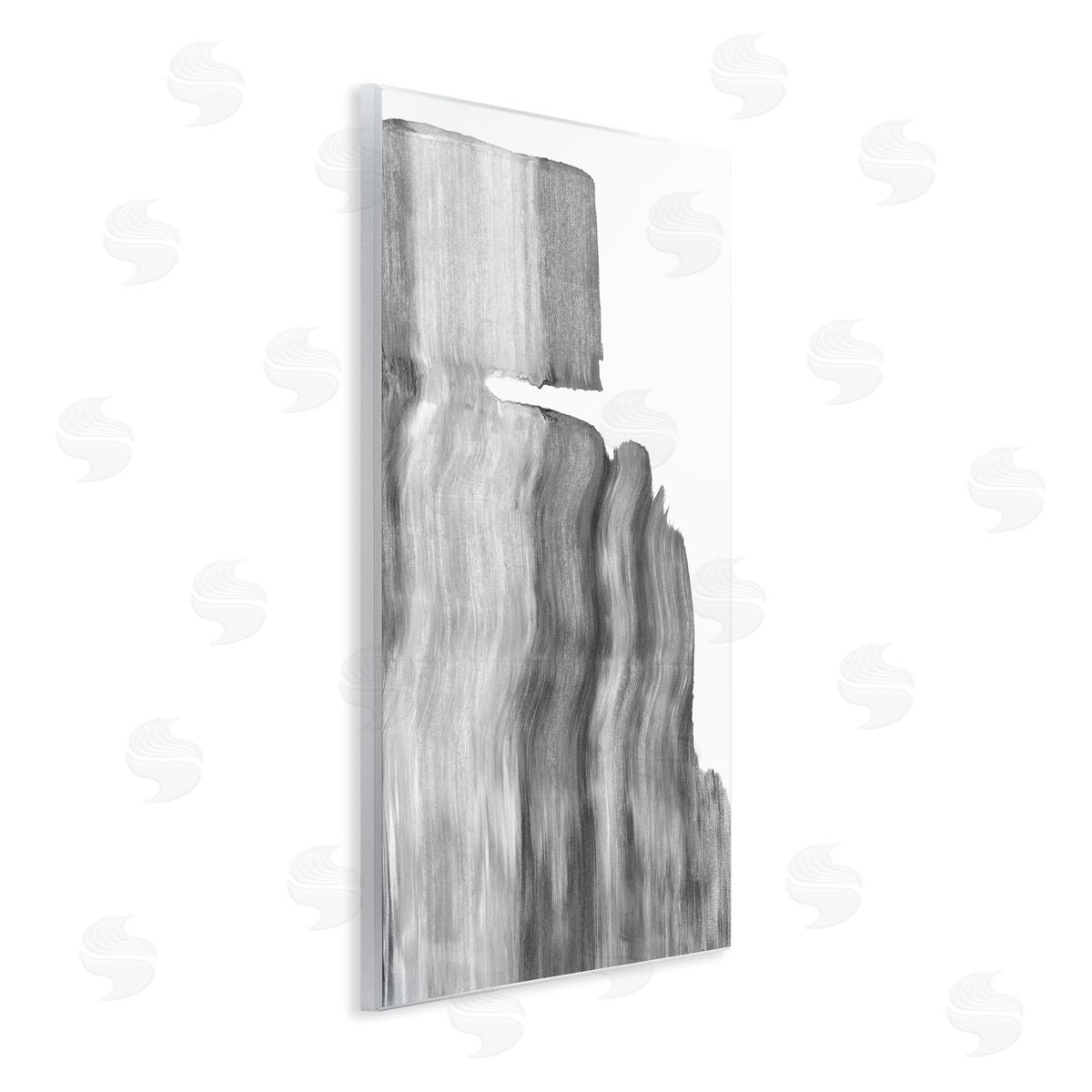 Emma Caroline Static Grey Abstraction Ombre Tone Over White