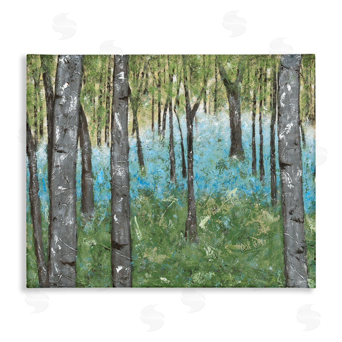 Jade Reynolds Mystic Tree Forest Blue Hazy Waters Charming Rustic