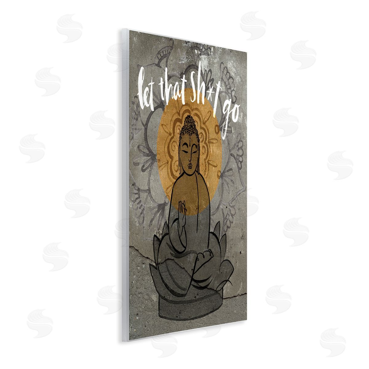 Jennifer Paxton Parker Let That Go Relaxation Phrase Floral Pattern Buddha
