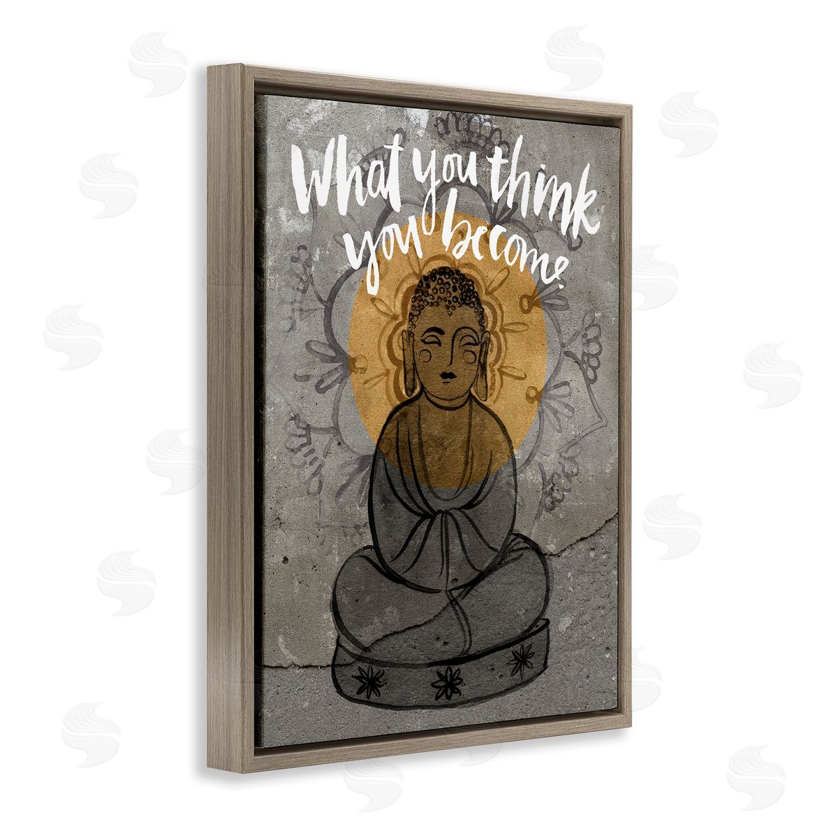 Jennifer Paxton Parker What You Think You Become Phrase Floral Pattern Buddha
