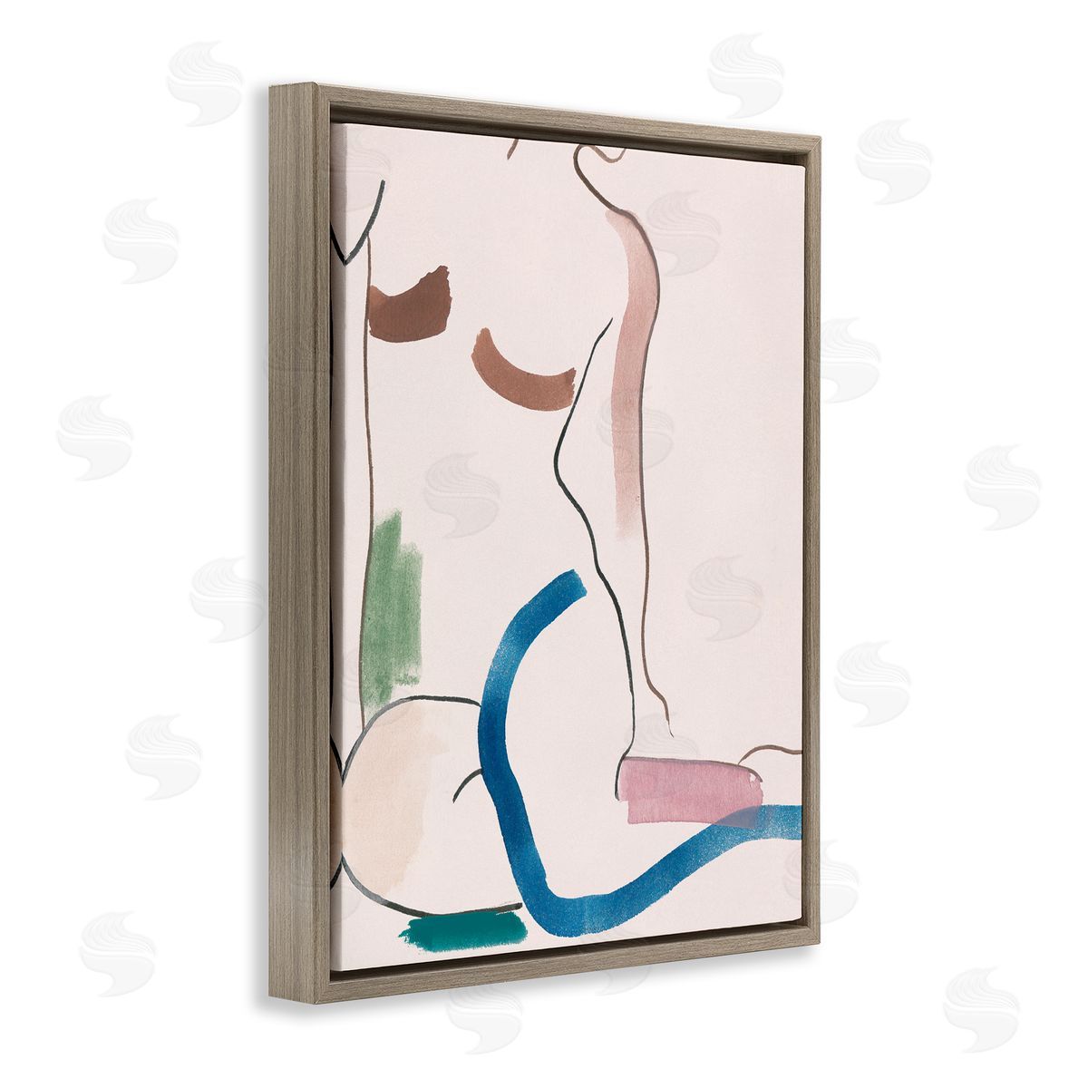 Melissa Wang Abstract Seated Female Figure Playful Thick Lines
