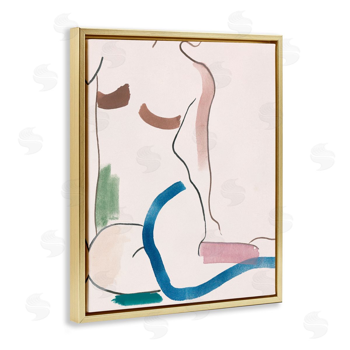 Melissa Wang Abstract Seated Female Figure Playful Thick Lines