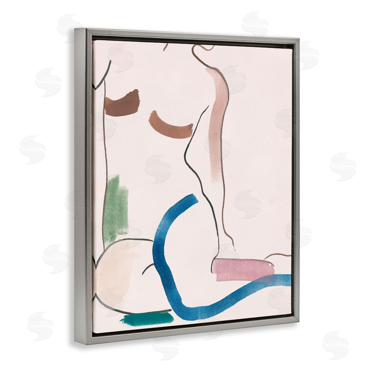 Melissa Wang Abstract Seated Female Figure Playful Thick Lines