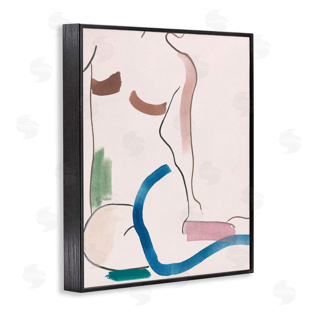 Melissa Wang Abstract Seated Female Figure Playful Thick Lines