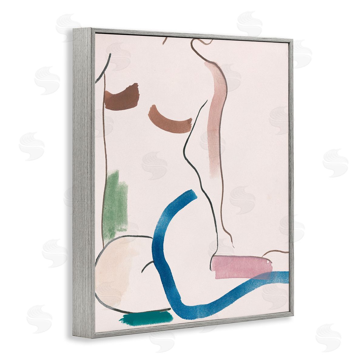 Melissa Wang Abstract Seated Female Figure Playful Thick Lines