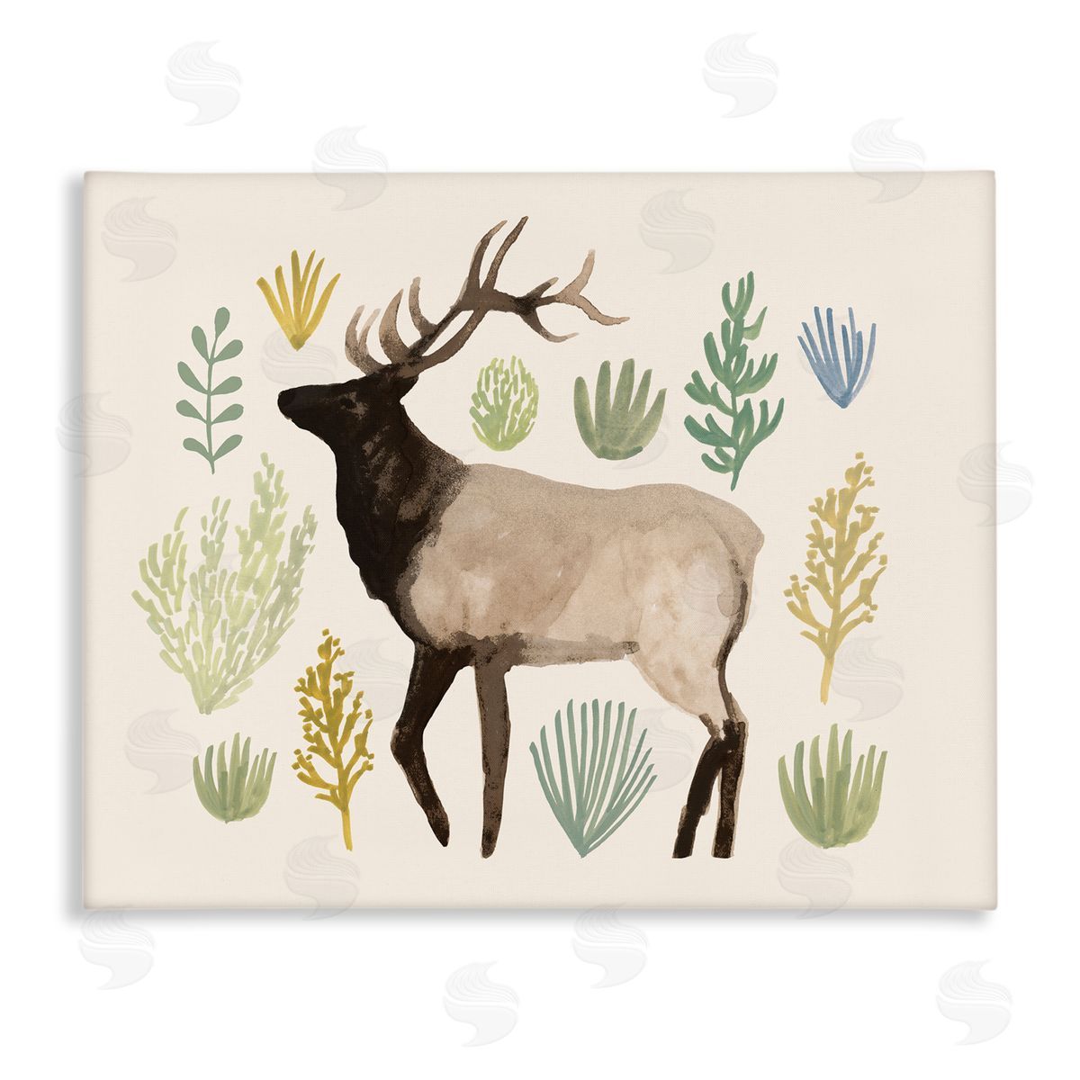 Victoria Barnes Southwestern Elk Yellow Green Vegetation Noble Animal