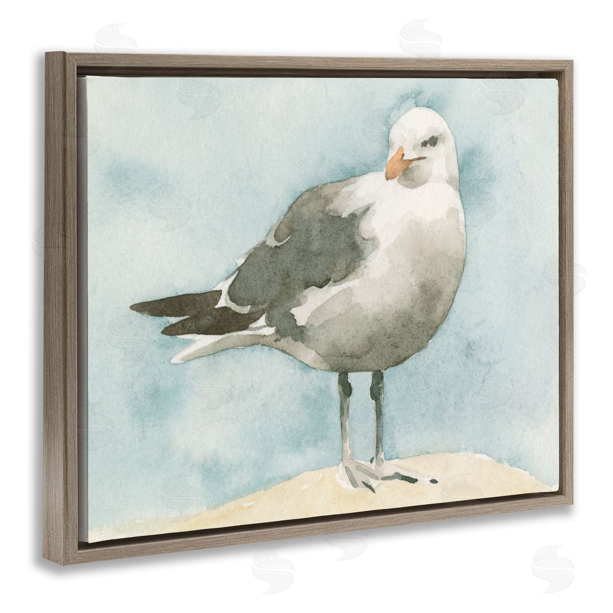 Emma Caroline Soft Focus Seagull On Waterfr_sideont Beige Blue
