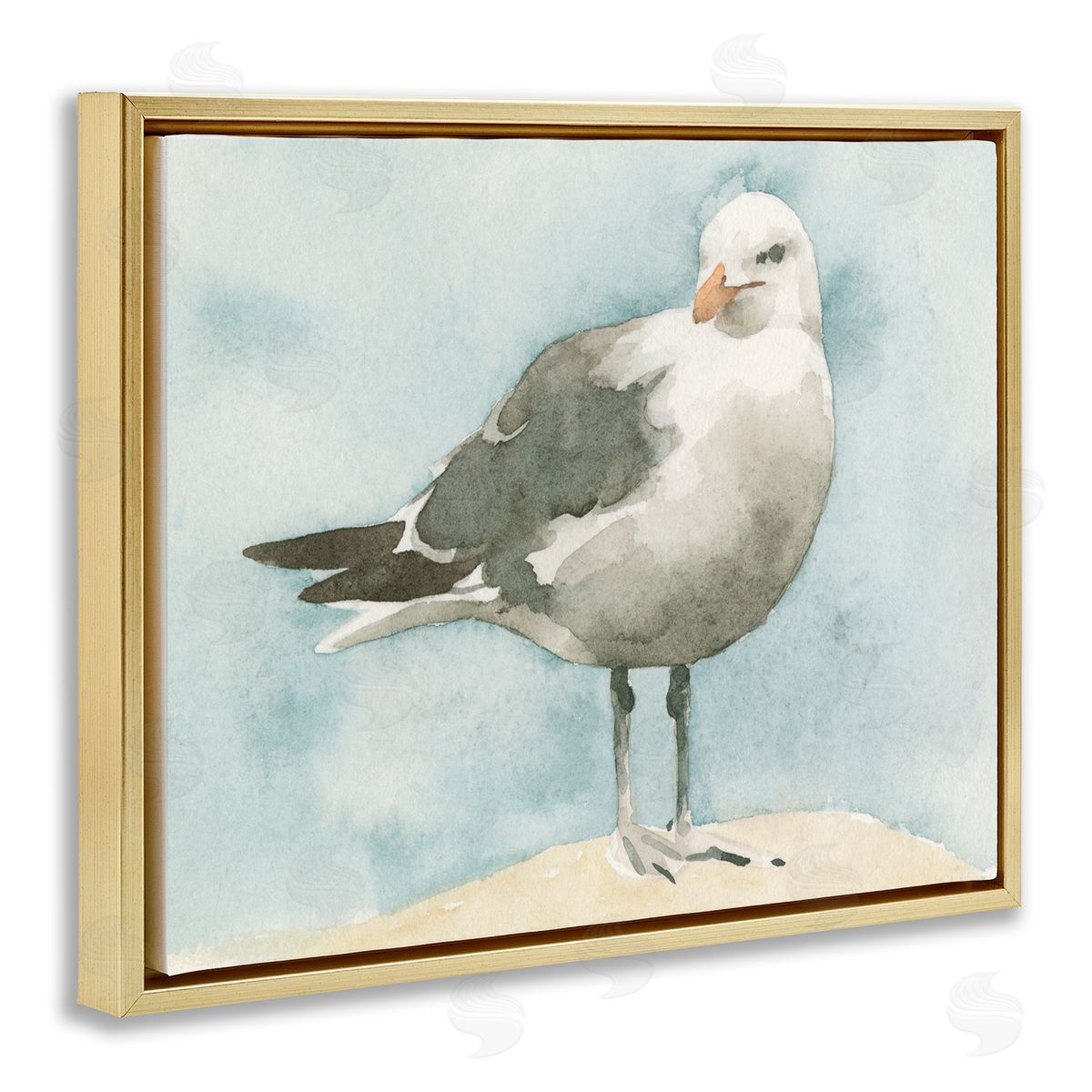 Emma Caroline Soft Focus Seagull On Waterfr_sideont Beige Blue