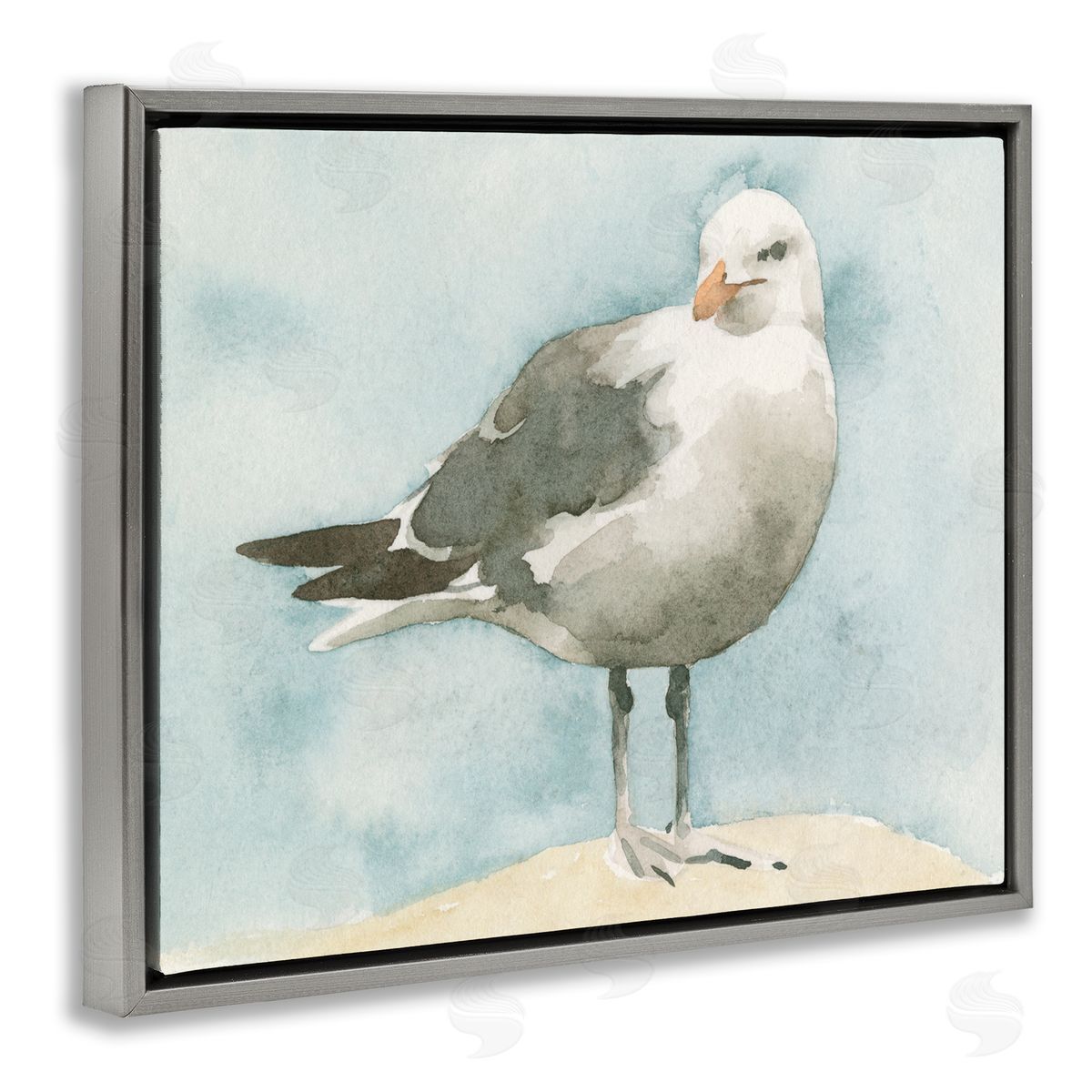 Emma Caroline Soft Focus Seagull On Waterfr_sideont Beige Blue