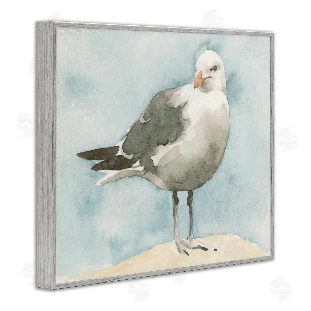 Emma Caroline Soft Focus Seagull On Waterfr_sideont Beige Blue
