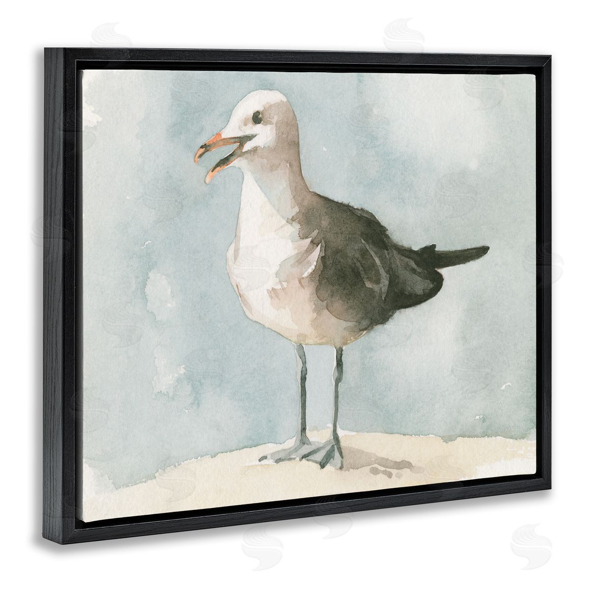 Emma Caroline Happy Seagull Soft Focus Resting On Beach 