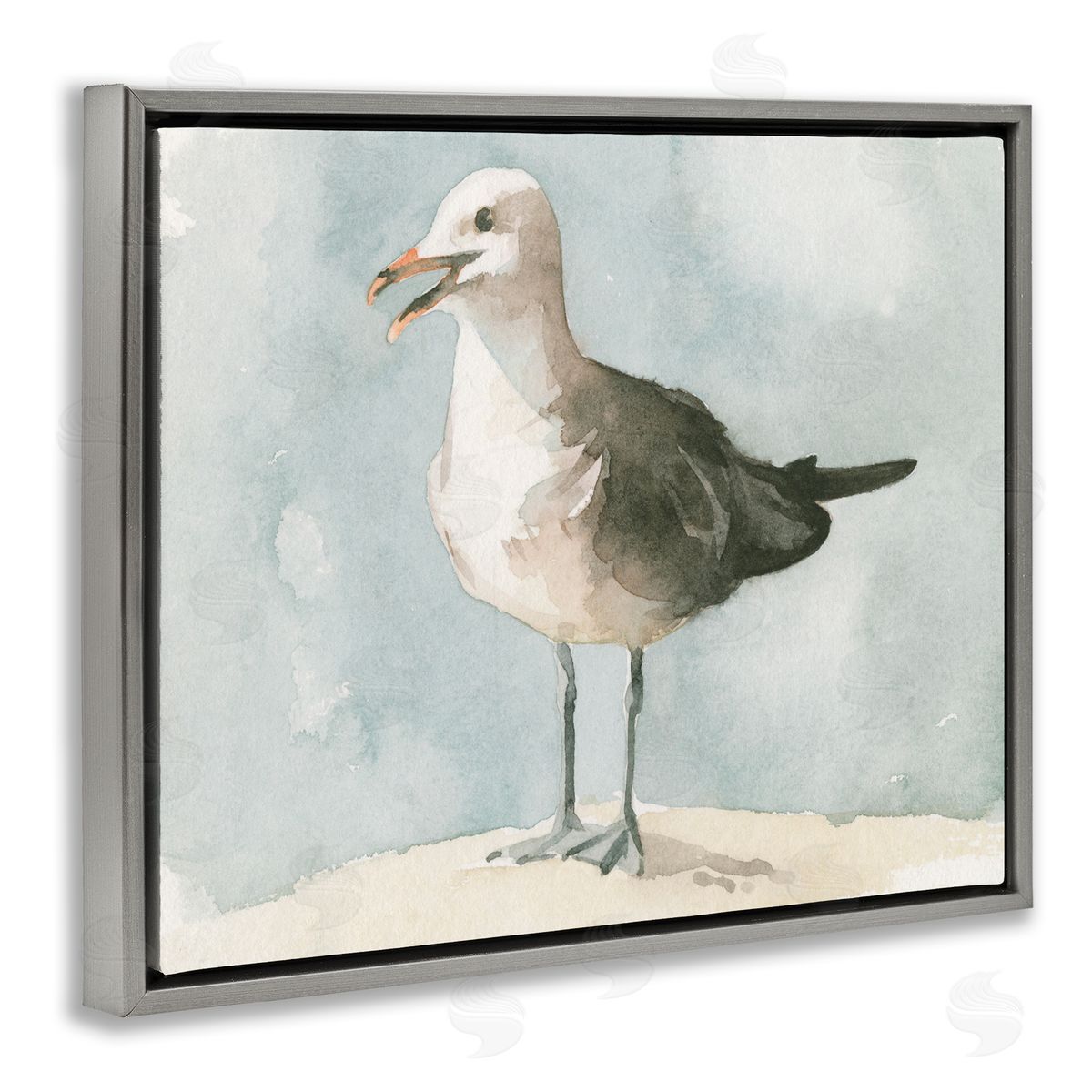 Emma Caroline Happy Seagull Soft Focus Resting On Beach 