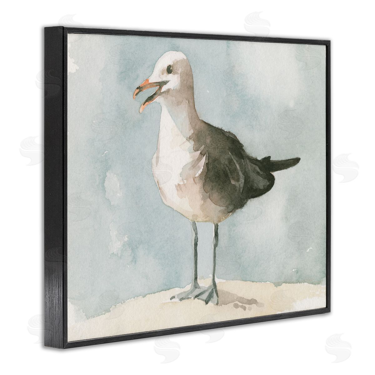 Emma Caroline Happy Seagull Soft Focus Resting On Beach 