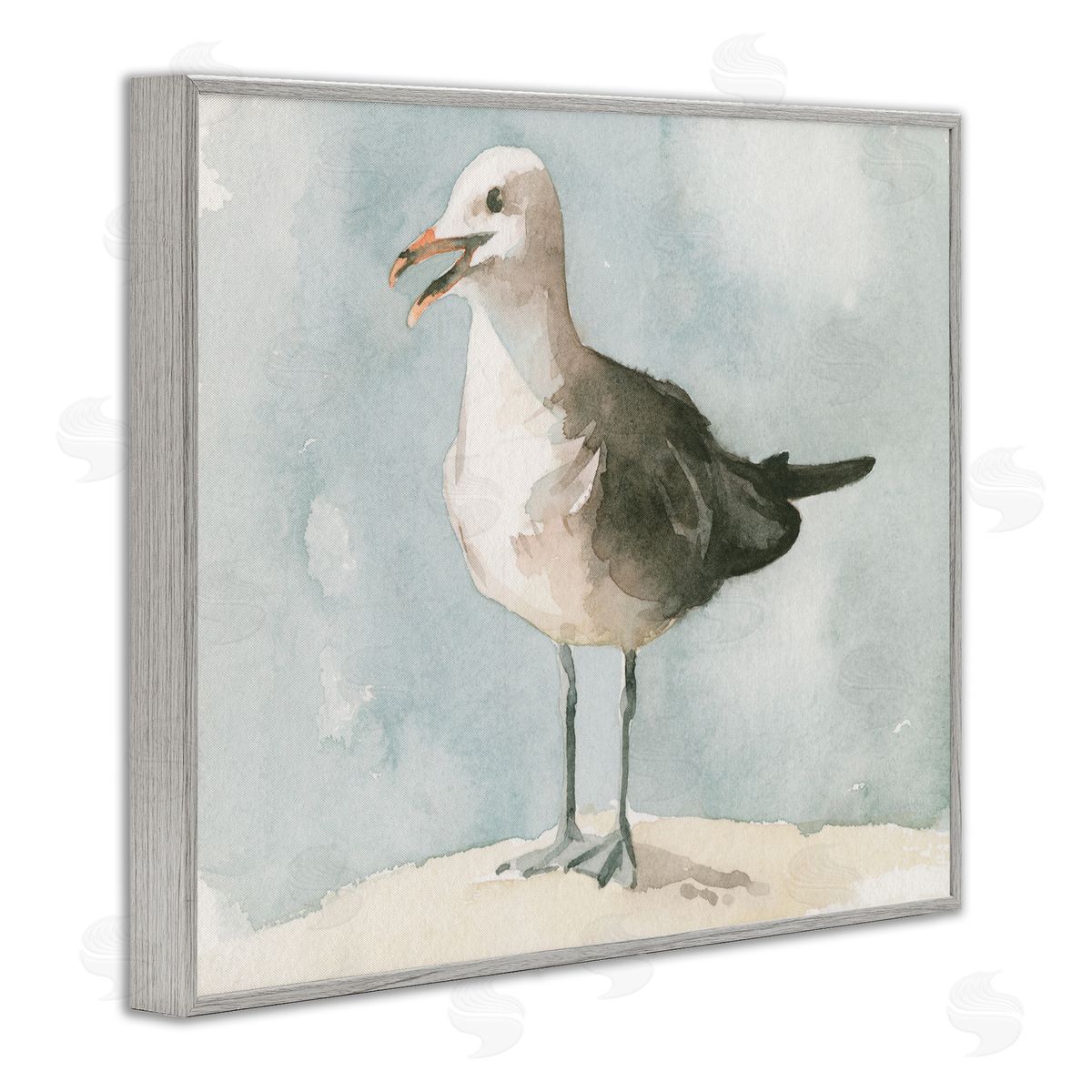 Emma Caroline Happy Seagull Soft Focus Resting On Beach 