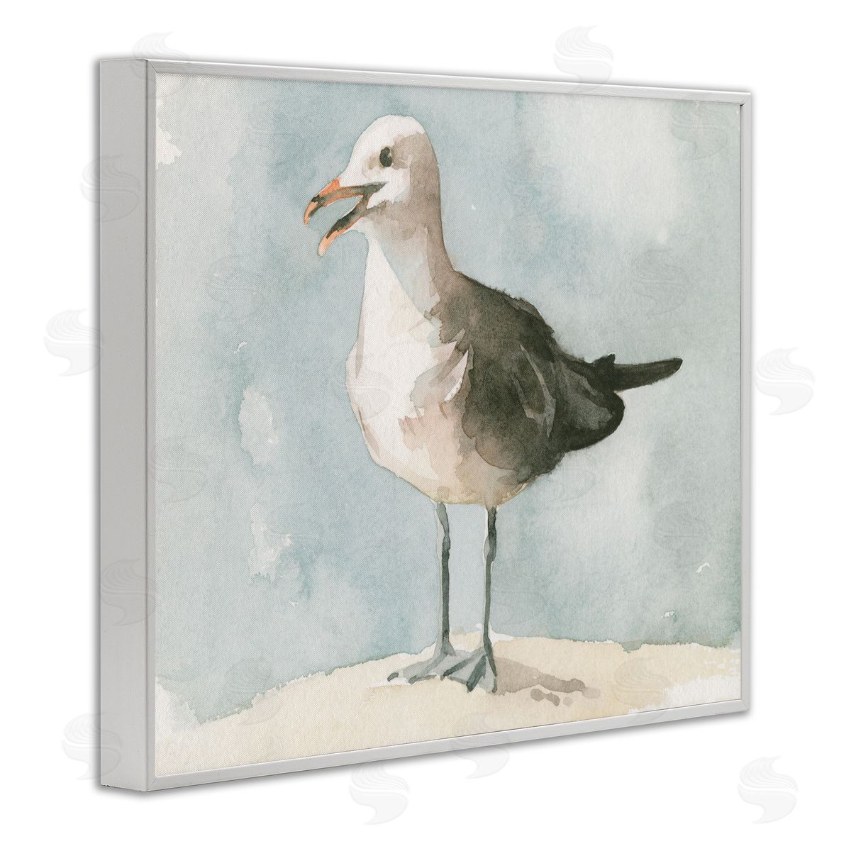 Emma Caroline Happy Seagull Soft Focus Resting On Beach 