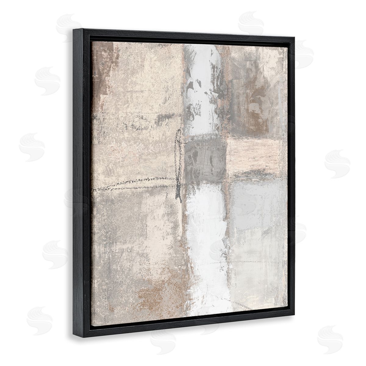 Michael Marcon Abstract Geometric Block Shapes Muddy Beige Tones