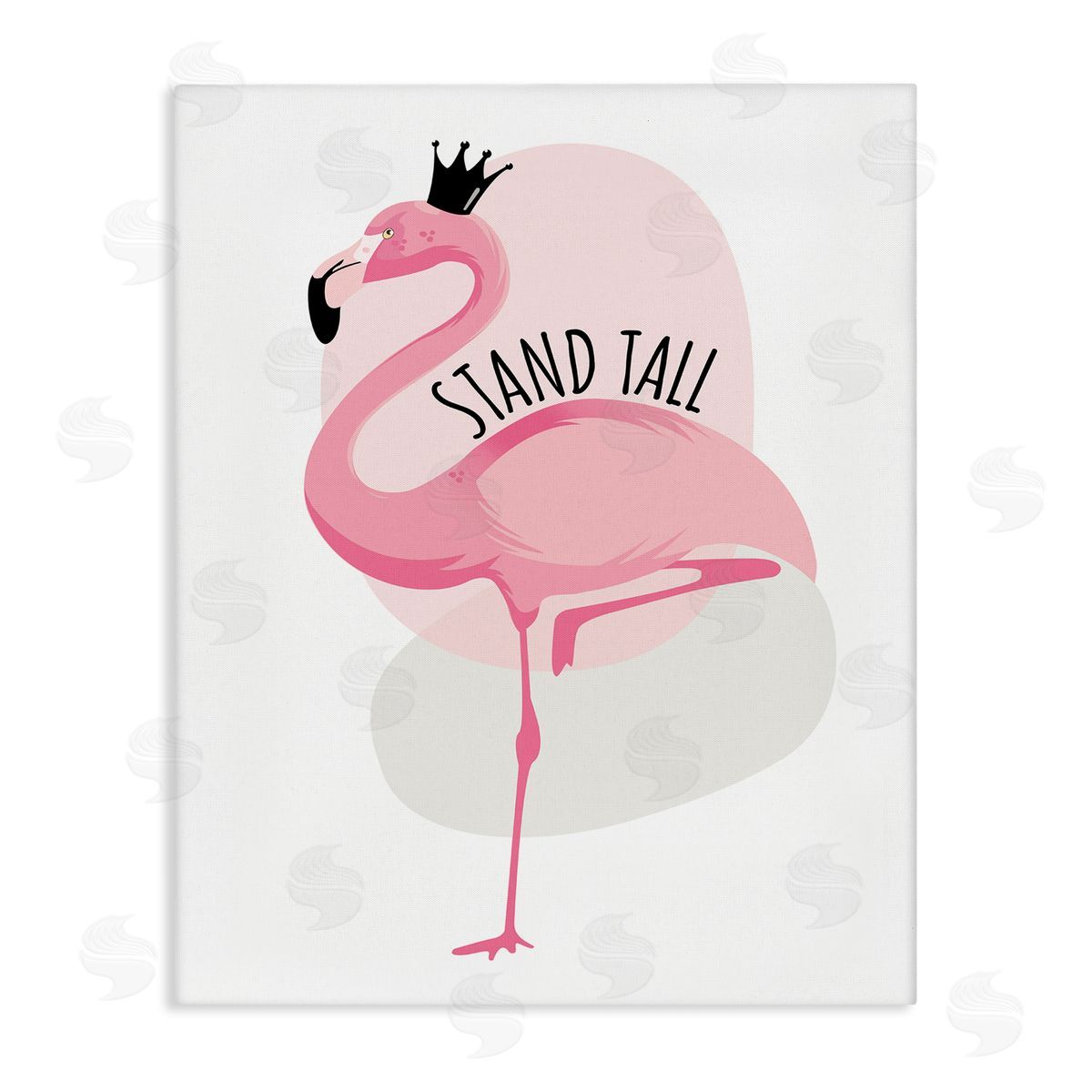 Ayse Stand Tall Quote Tropical Pink Flamingo Royal Crown