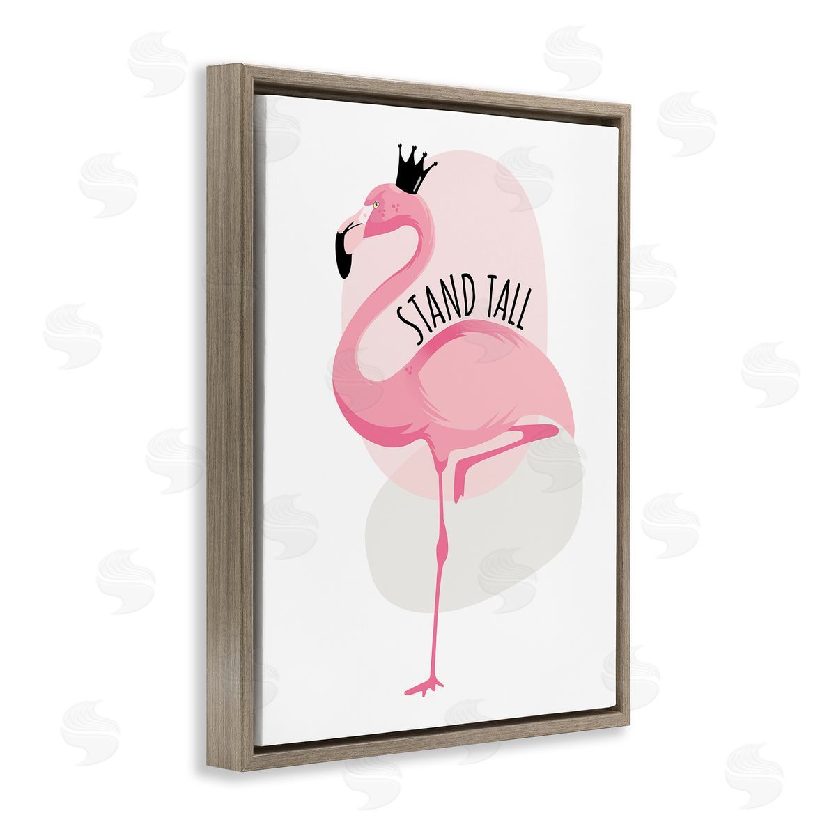 Ayse Stand Tall Quote Tropical Pink Flamingo Royal Crown