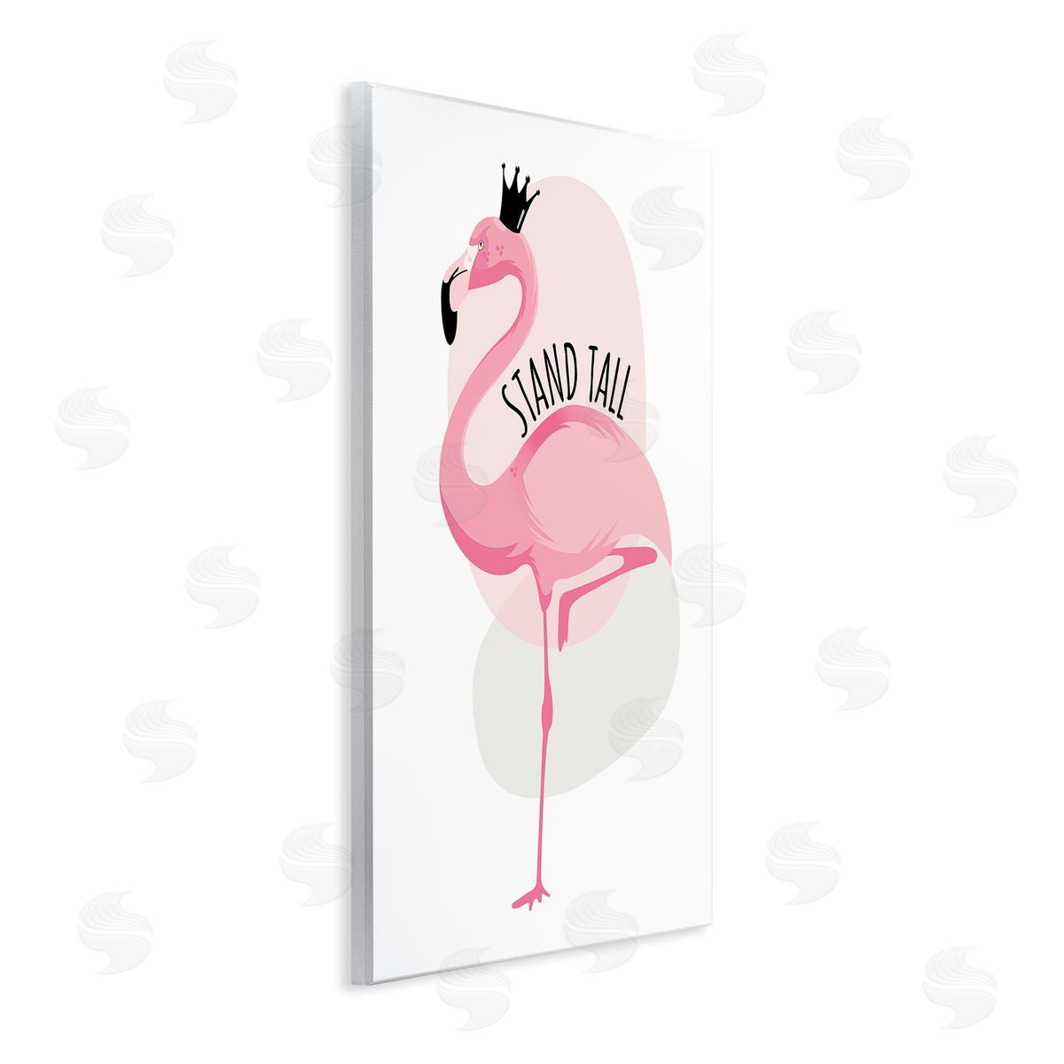 Ayse Stand Tall Quote Tropical Pink Flamingo Royal Crown