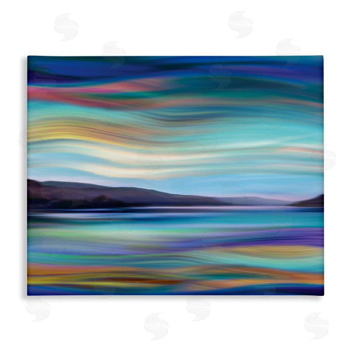 Annie Campbell Mountain Lake Landscape Fluid Abstract Waves
