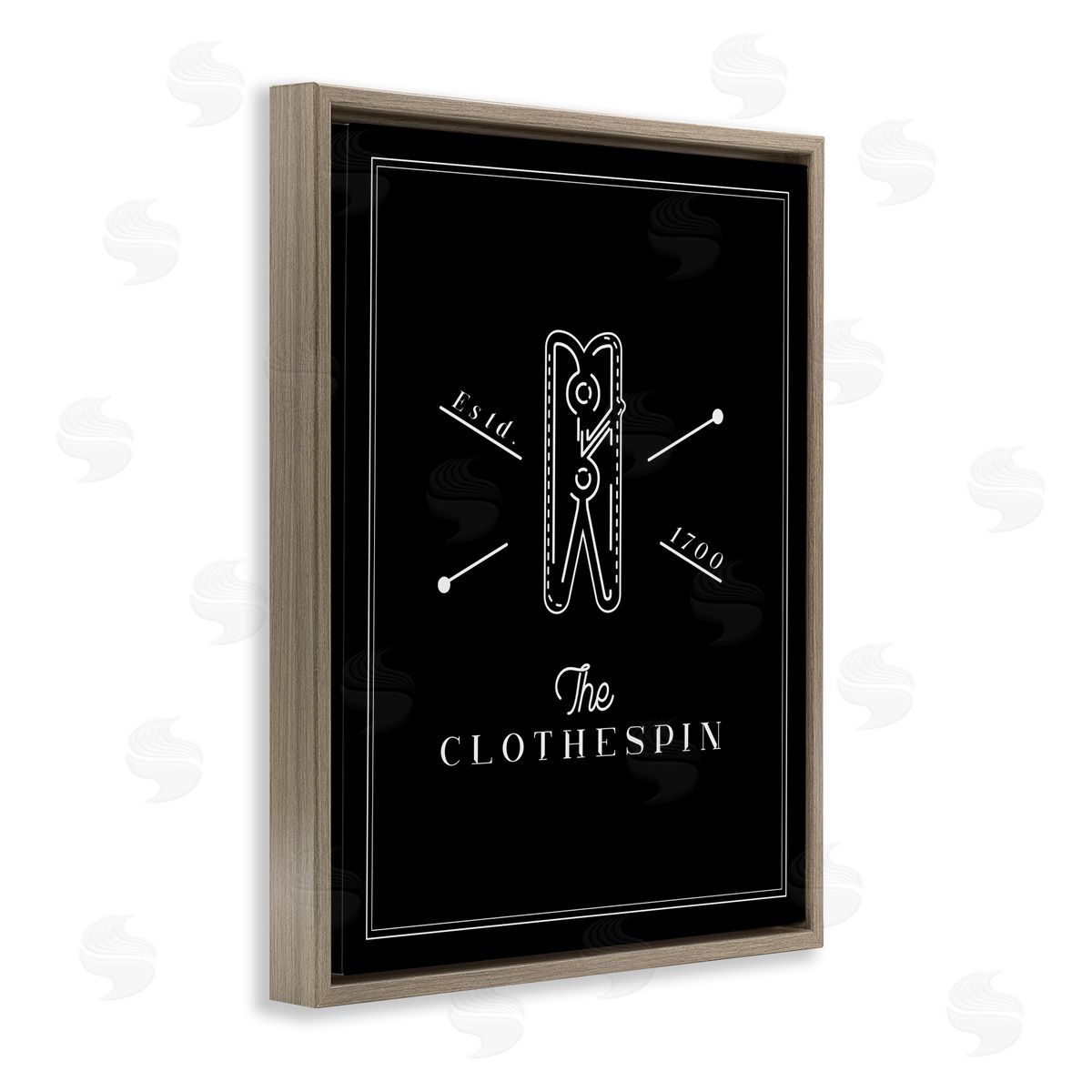 Andrea Jasid Grassi The Clothespin Minimal Black White Laundry Room Phrase