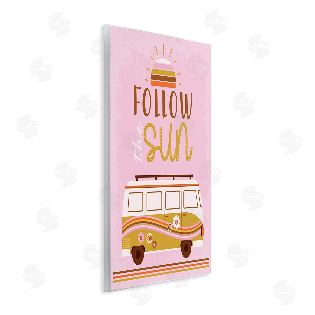 Angela Nickeas Follow The Sun Sentiment Retro Van Sunflowers 
