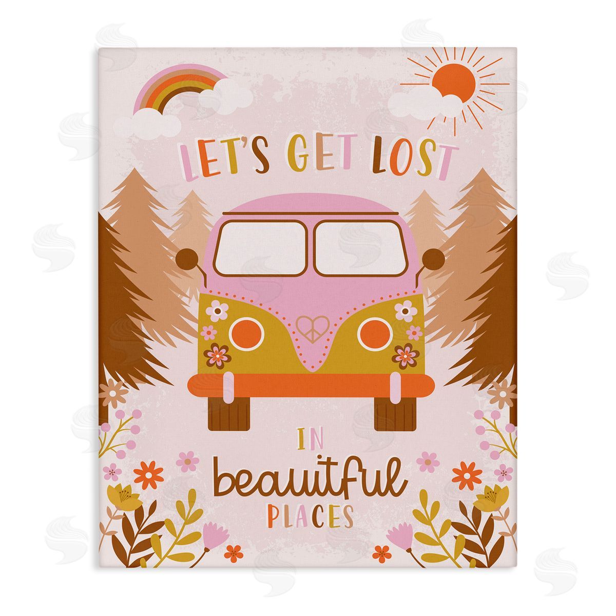 Angela Nickeas Let's Get Lost Phrase Adventure Peace Flowers Van