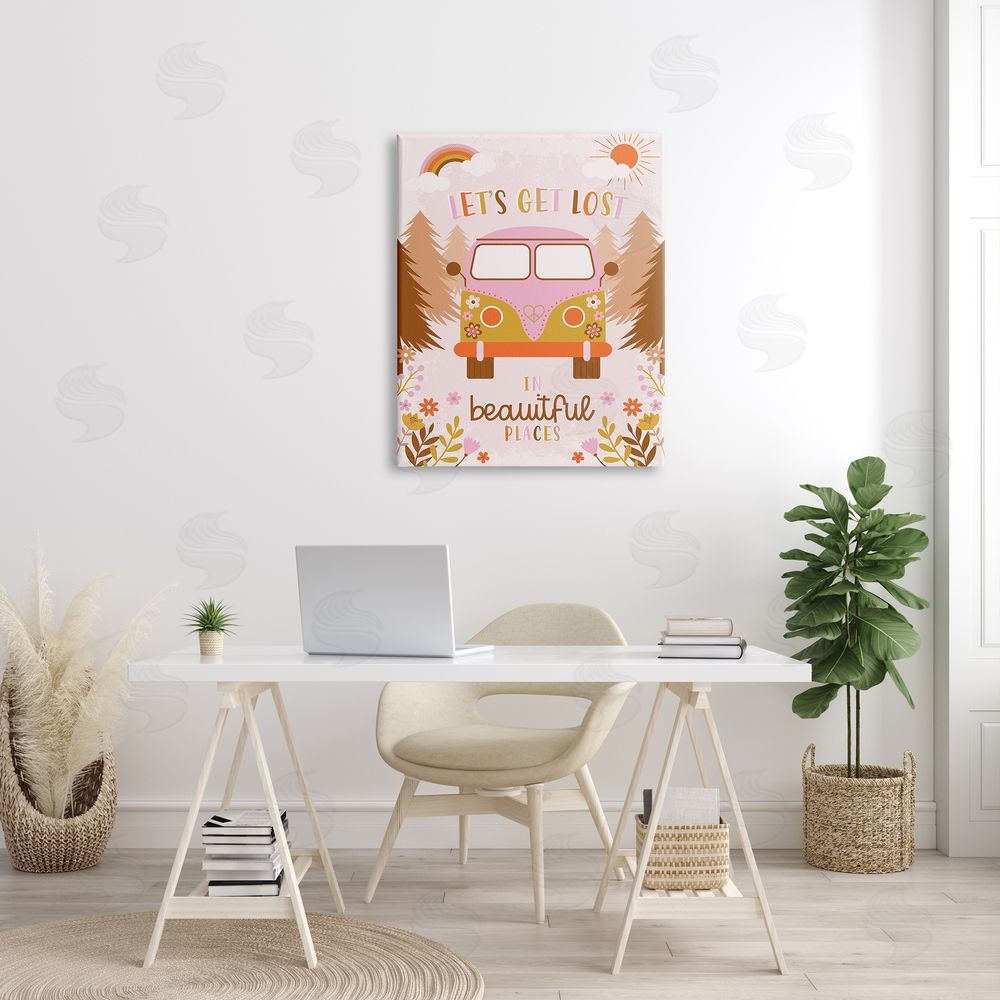 Angela Nickeas Let's Get Lost Phrase Adventure Peace Flowers Van