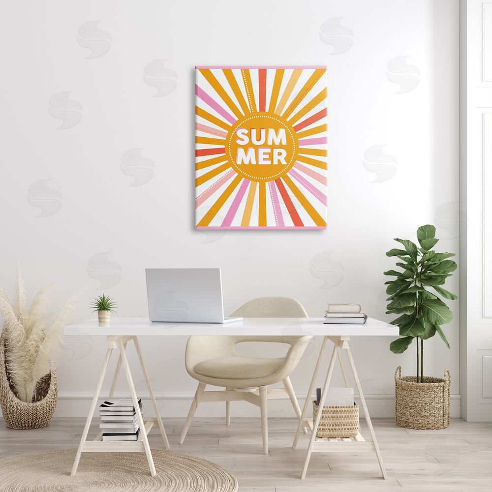 Angela Nickeas Bold Summer Typography Playful Rainbow Sun Rays 