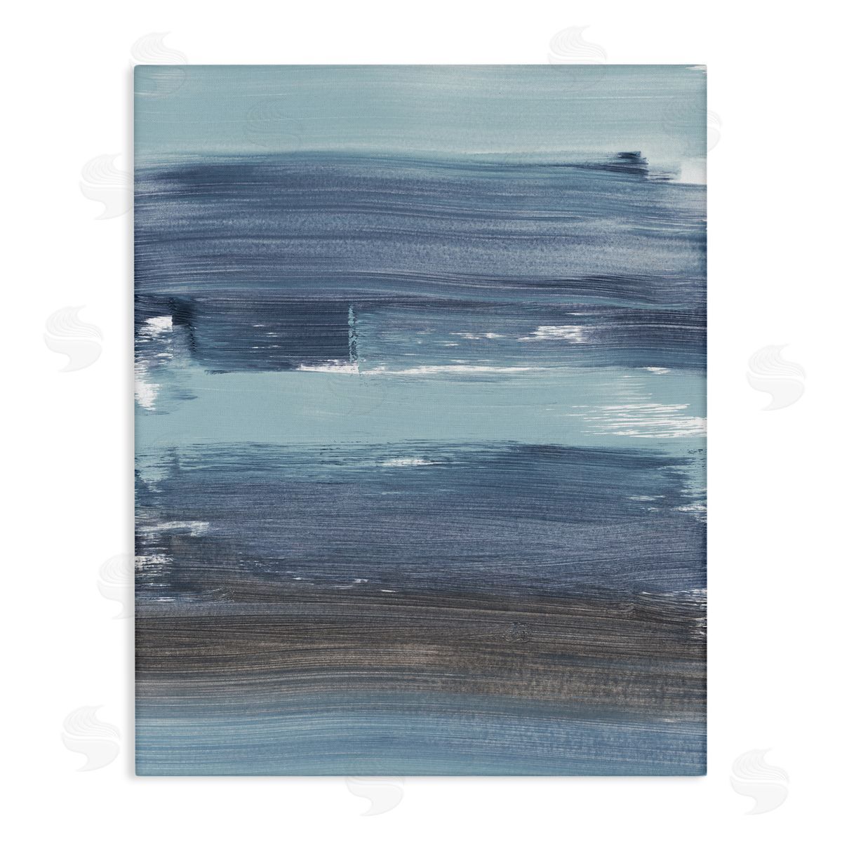 Bronwyn Baker Abstract Dark Blue Ocean Waves Nautical Movements