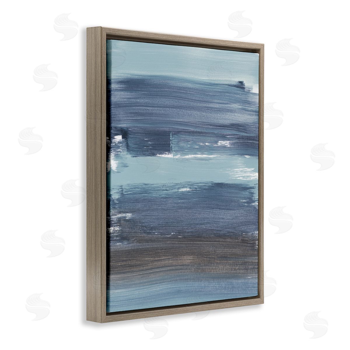 Bronwyn Baker Abstract Dark Blue Ocean Waves Nautical Movements