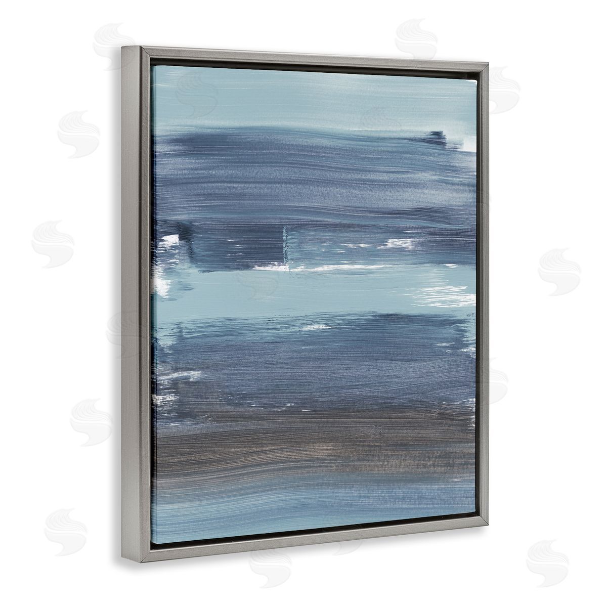 Bronwyn Baker Abstract Dark Blue Ocean Waves Nautical Movements