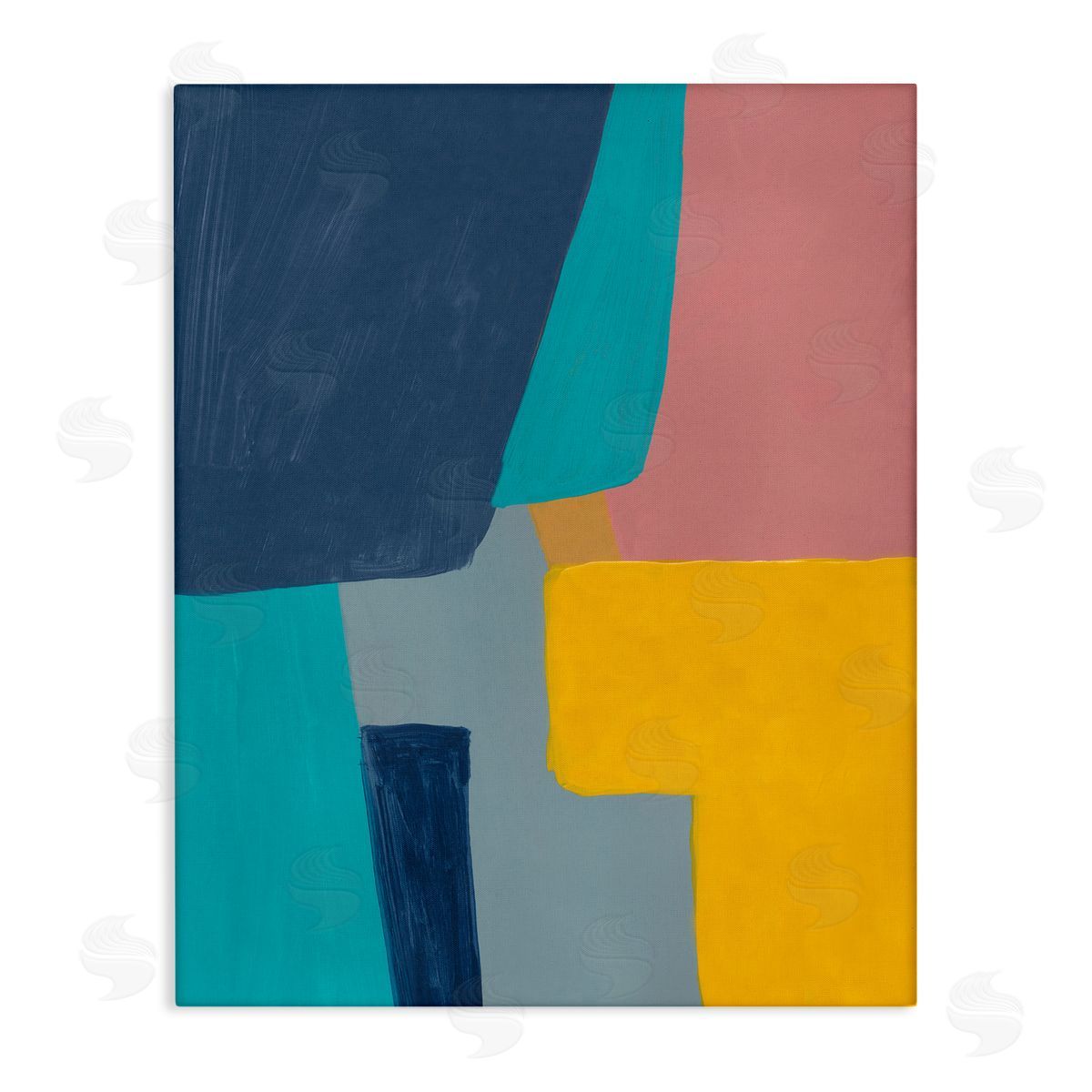 Bronwyn Baker Geometric Pop Abstract Shapes Pink Blue Yellow