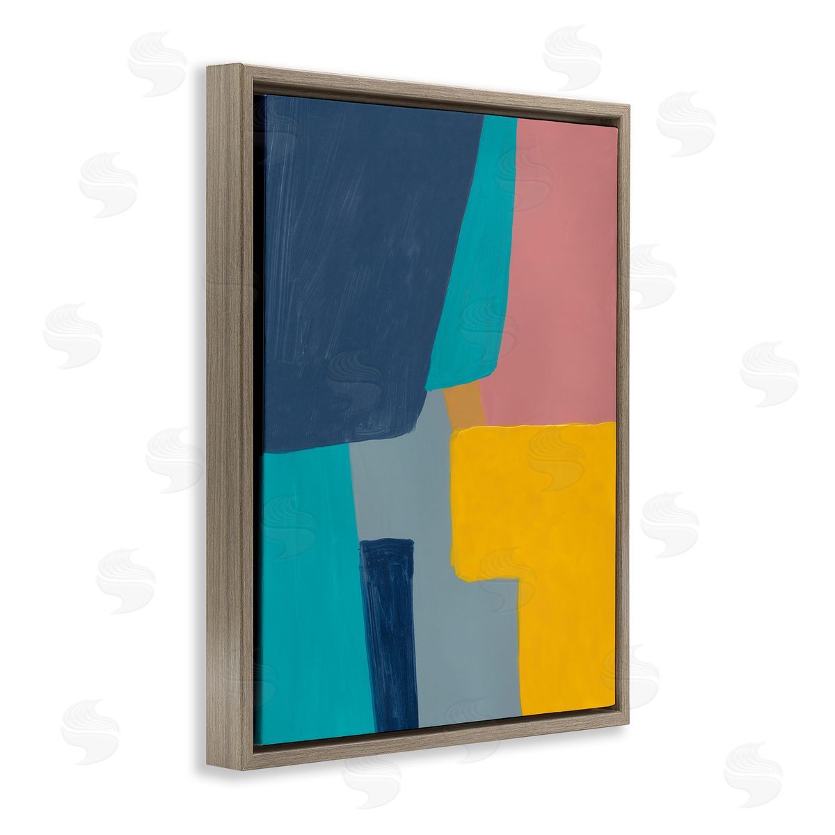 Bronwyn Baker Geometric Pop Abstract Shapes Pink Blue Yellow