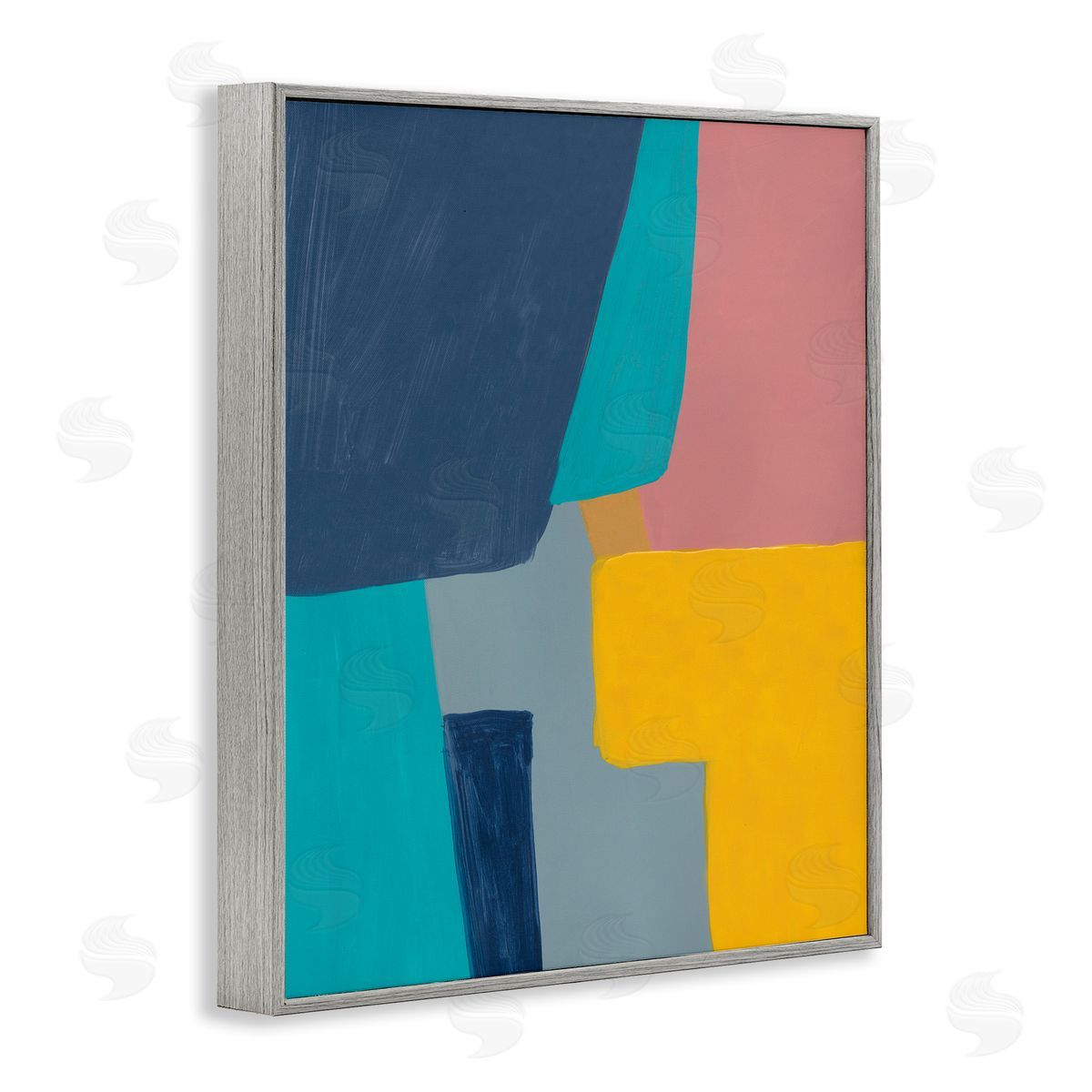 Bronwyn Baker Geometric Pop Abstract Shapes Pink Blue Yellow