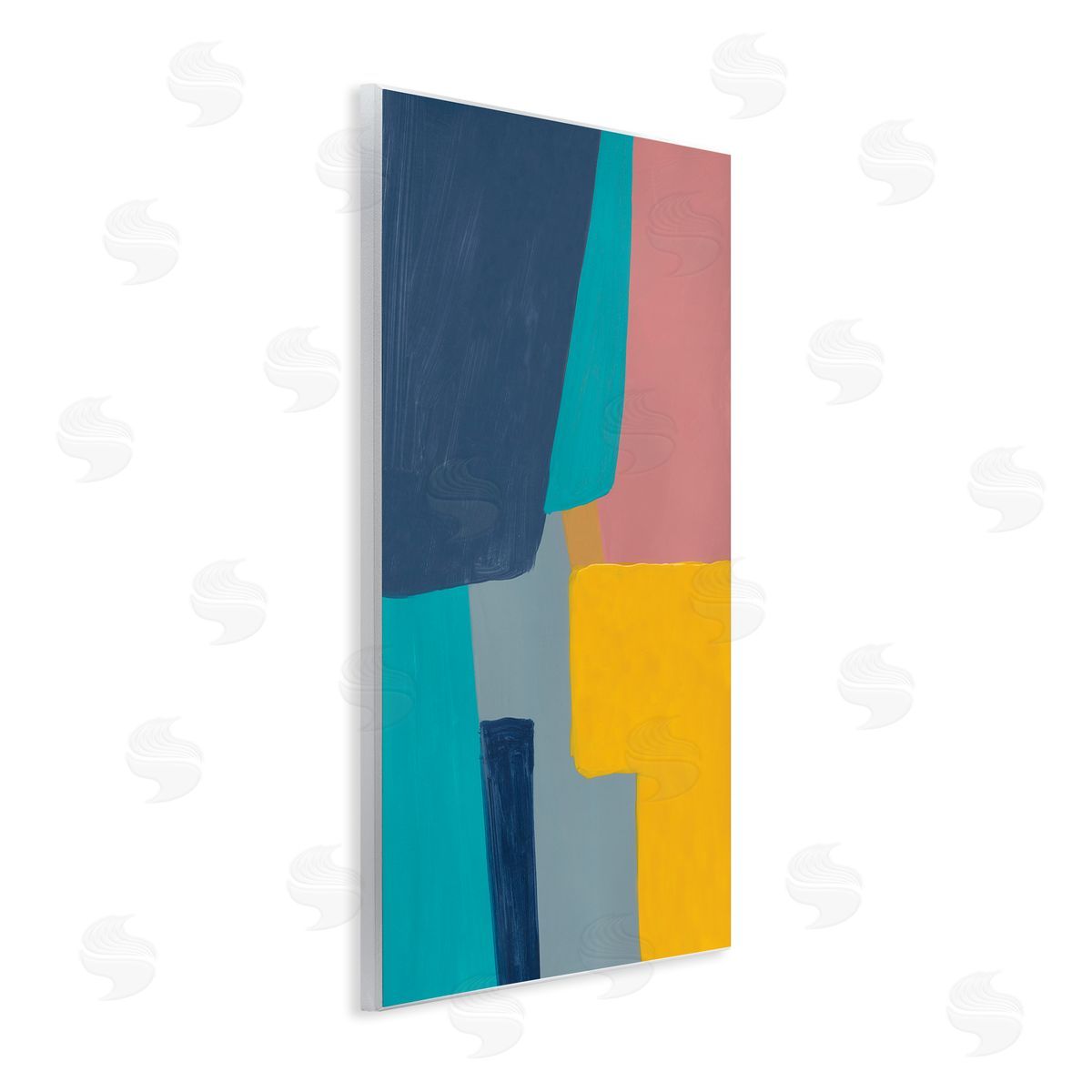 Bronwyn Baker Geometric Pop Abstract Shapes Pink Blue Yellow