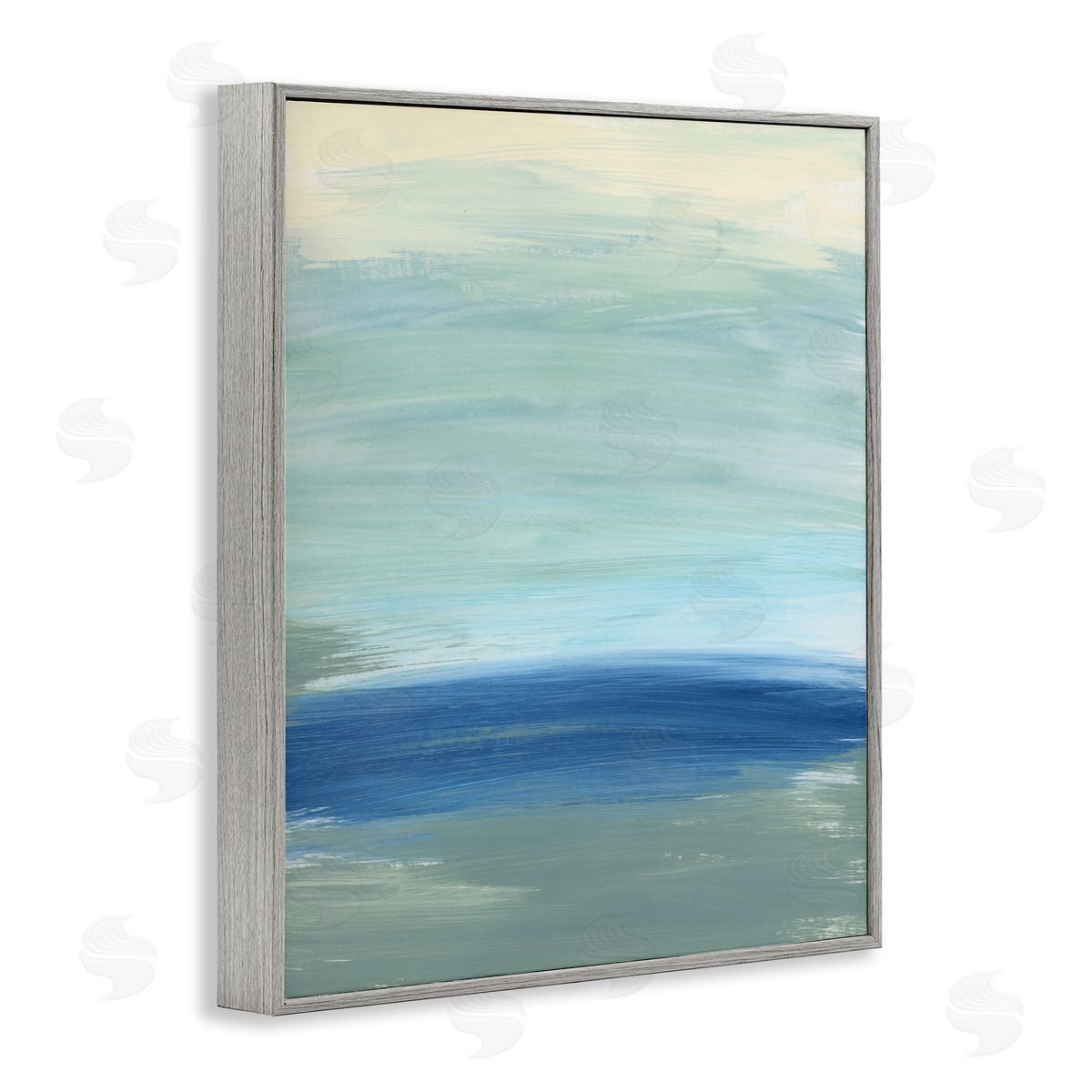 Bronwyn Baker Abstract Nautical Wave Inspiration Fluid Blue Waves