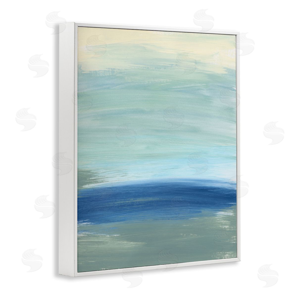 Bronwyn Baker Abstract Nautical Wave Inspiration Fluid Blue Waves