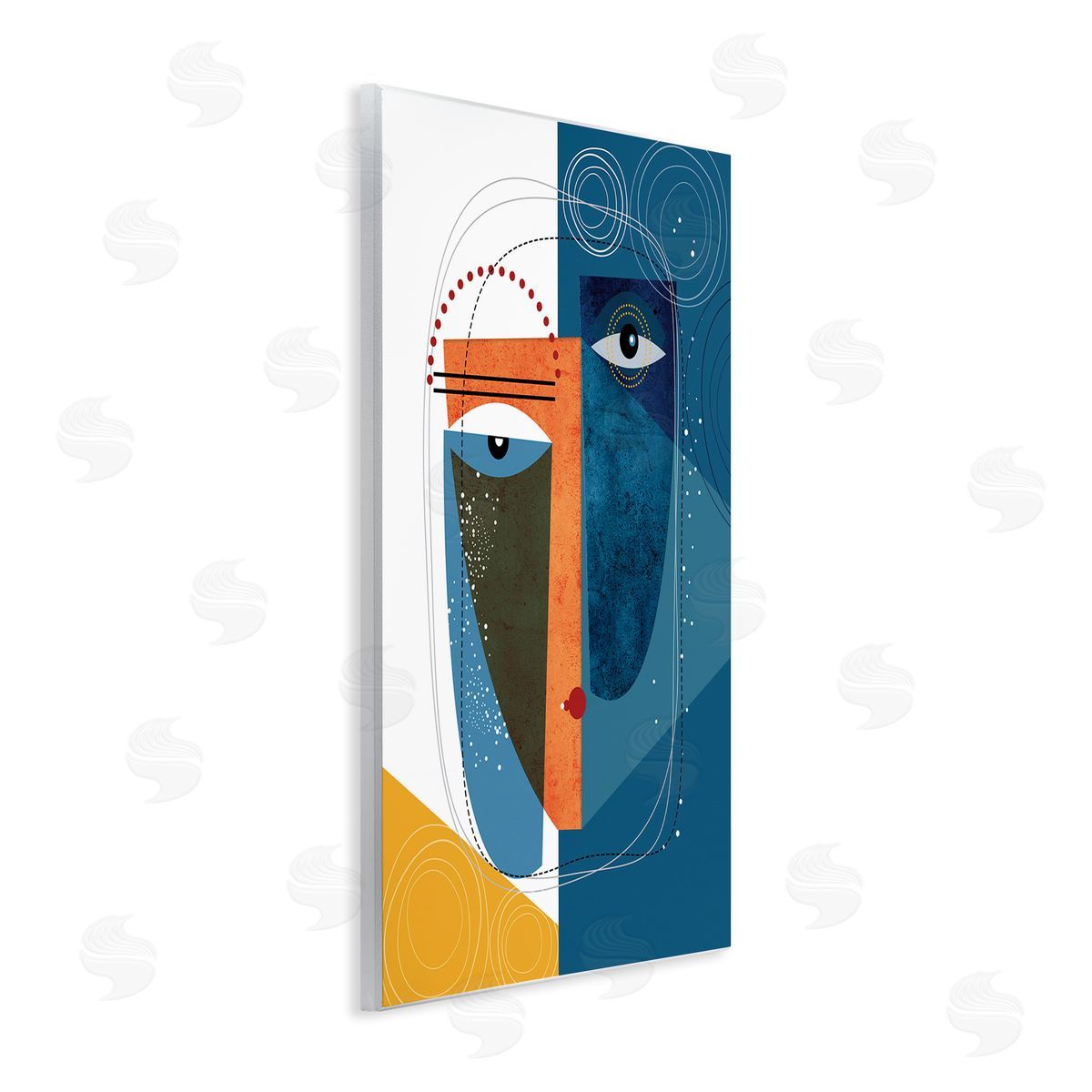 Ishita Banerjee Modern Facial Abstraction Contrasting Deco Eye Shapes