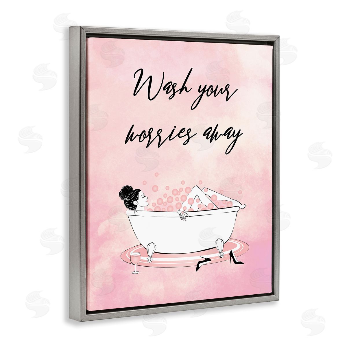 Martina Pavlova Bubble Bath Glam Pink Bubbles Female Lounging