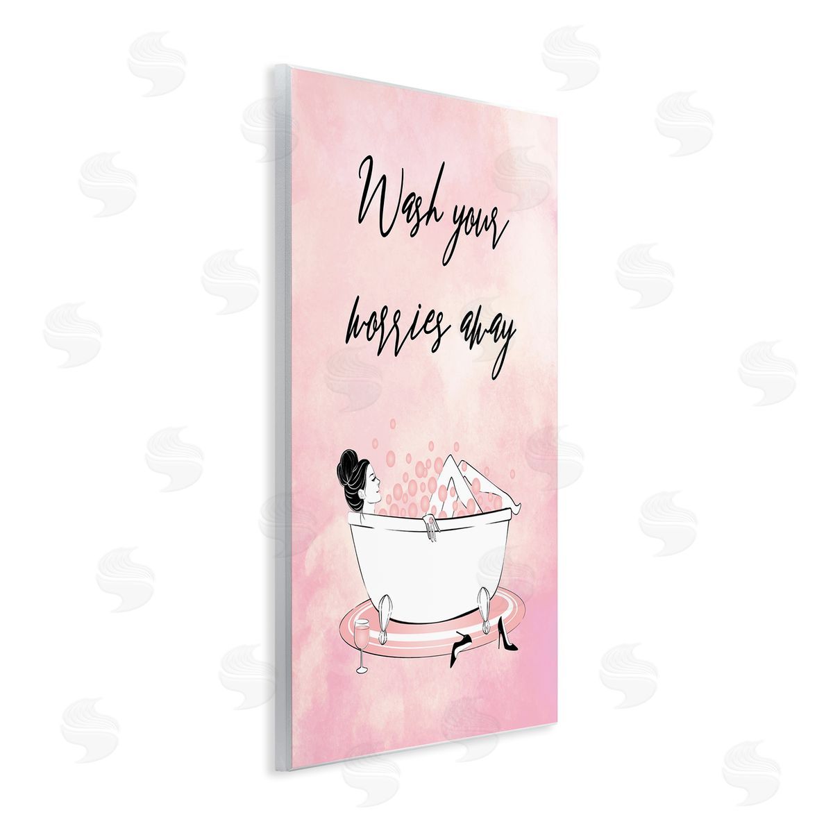 Martina Pavlova Bubble Bath Glam Pink Bubbles Female Lounging