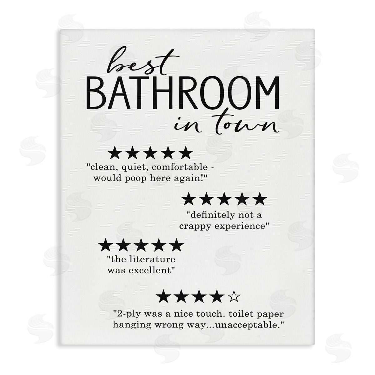 Lettered and Lined Best Bathroom Five Star Reviews Funny Bath Phrases